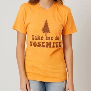 Buckle Electric West Graphic Tee Yellow 'Take Me to Yosemite' Short Sleeve
